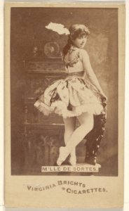 M'lle de Sortes, from the Actors and Actresses series (N45, Type 6) for Virginia Brights Cigarettes MET DP831223