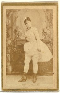 M'lle La Chacuti, from the Actresses and Celebrities series (N60, Type 2) promoting Little Beauties Cigarettes for Allen & Ginter brand tobacco products MET DP839454