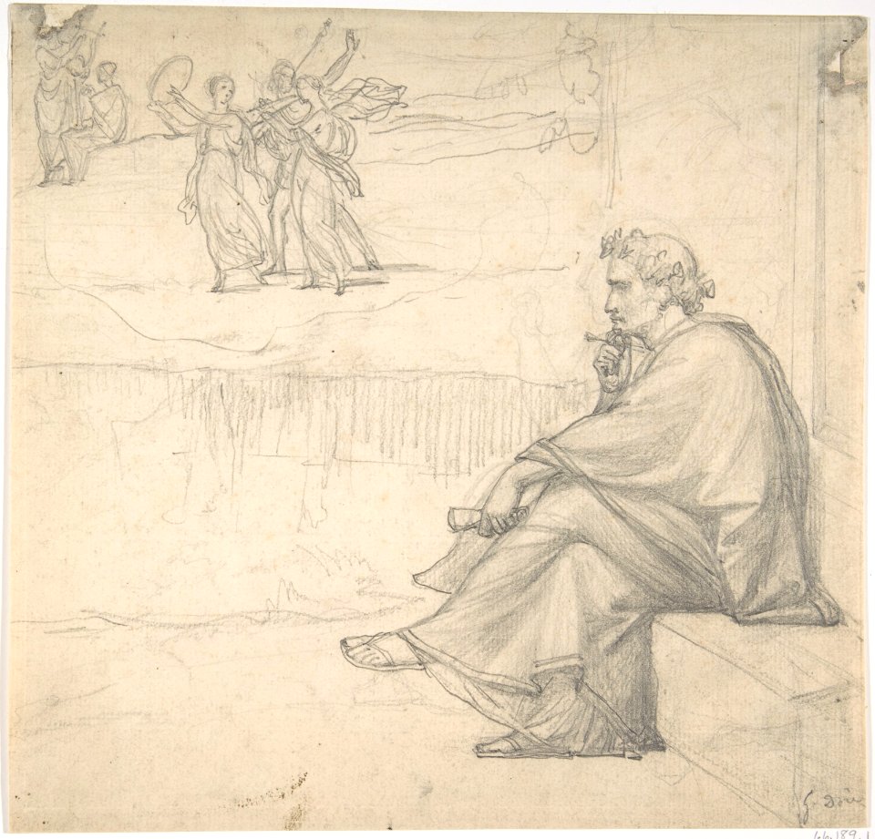 Male figure in classical costume MET DP805957