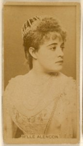 M'lle Alencon, from the Actors and Actresses series (N45, Type 8) for Virginia Brights Cigarettes MET DP831659