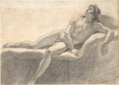 Male Nude Reclining on a Divan MET DP806444