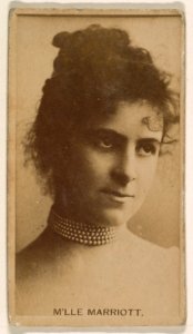 M'lle Marriott, from the Actresses series (N245) issued by Kinney Brothers to promote Sweet Caporal Cigarettes MET DP859058