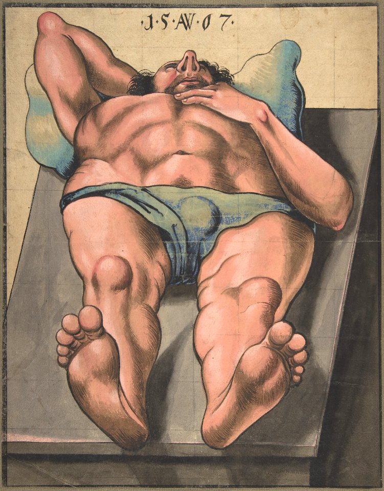 Male Nude Lying on a Table MET DP803577
