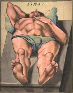 Male Nude Lying on a Table MET DP803577
