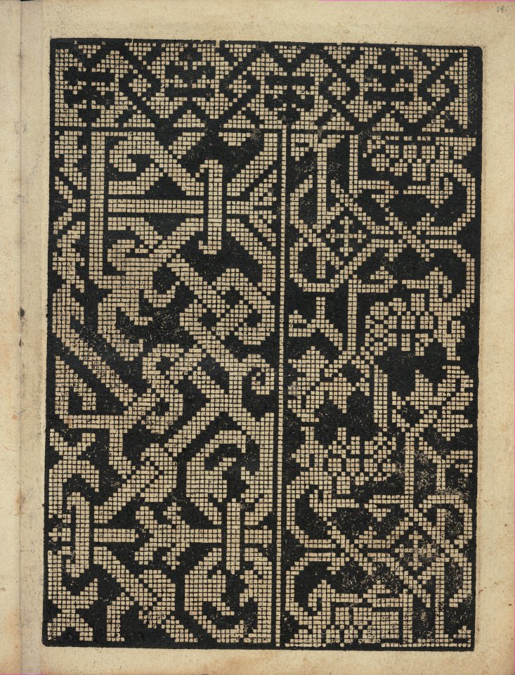 Libbretto nouellamete composto per maestro Domenico da Sera...lauorare di ogni sorte di punti, page 14 (recto) MET DP351305