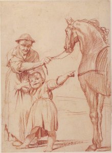 Marcolfa Persuades Cacasenno to Mount a Horse MET 1976.57.3