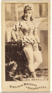 Lina Merville, from the Actors and Actresses series (N45, Type 1) for Virginia Brights Cigarettes MET DP829629