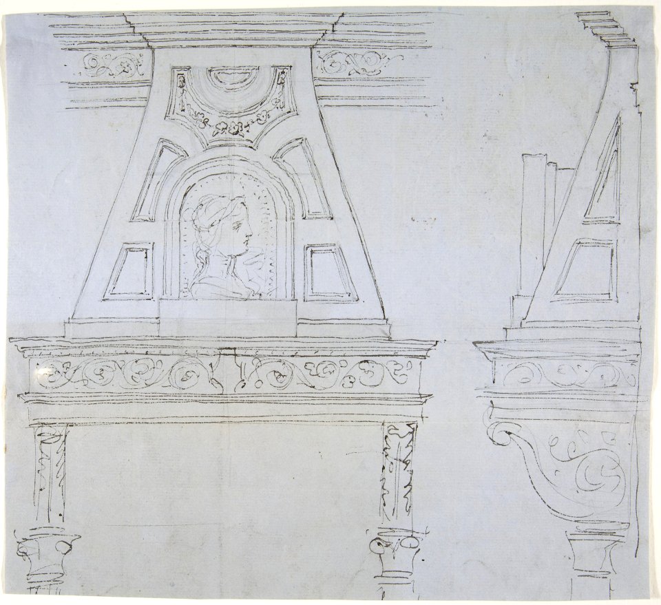 Mantlepiece Design with Mirror MET DP806977