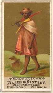 Madagascar, from the Natives in Costume series (N16) for Allen & Ginter Cigarettes Brands MET DP834839