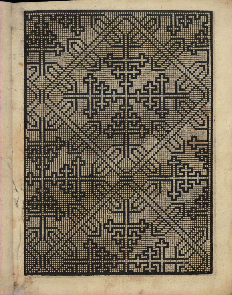 Libbretto nouellamete composto per maestro Domenico da Sera...lauorare di ogni sorte di punti, page 17 (recto) MET DP351311tif