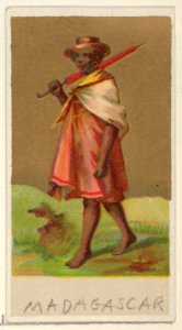 Madagascar, from the Natives in Costume series (N16), Teofani Issue, for Allen & Ginter Cigarettes Brands MET DP834884