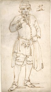 Man Smoking a Pipe (recto); Standing Man and Two Studies of His Head (verso) MET DP808198