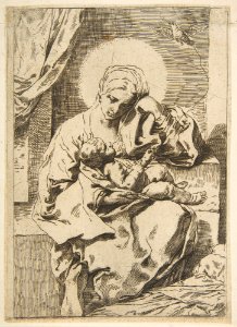 Madonna and Child with a bird, copy in reverse after Cantarini MET DP815129