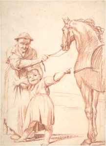 Marcolfa Persuades Cacasenno to Mount a Horse MET DP809282