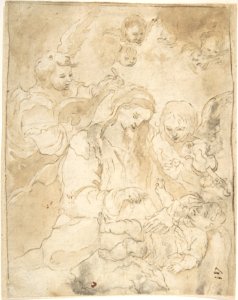 Madonna and Child with Angels Playing Lute and Viola da Braccio MET DP800510