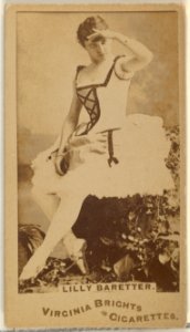 Lilly Baretter, from the Actors and Actresses series (N45, Type 1) for Virginia Brights Cigarettes MET DP830373