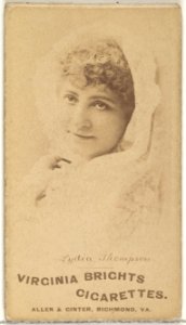 Lydia Thompson, from the Actors and Actresses series (N45, Type 1) for Virginia Brights Cigarettes MET DP830054