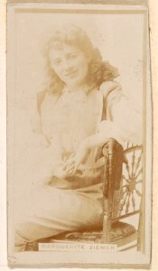 Marguerite Ziemer, from the Actresses series (N245) issued by Kinney Brothers to promote Sweet Caporal Cigarettes MET DP859930