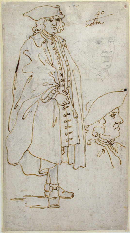 Man Smoking a Pipe (recto); Standing Man and Two Studies of His Head (verso) MET 39.79 VERSO
