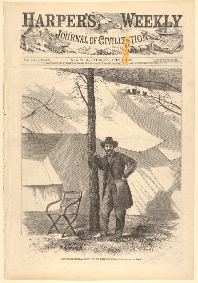Lieutenant General Grant at his Headquarters -Photographed by Brady- (from Harper's Weekly) MET DP831346
