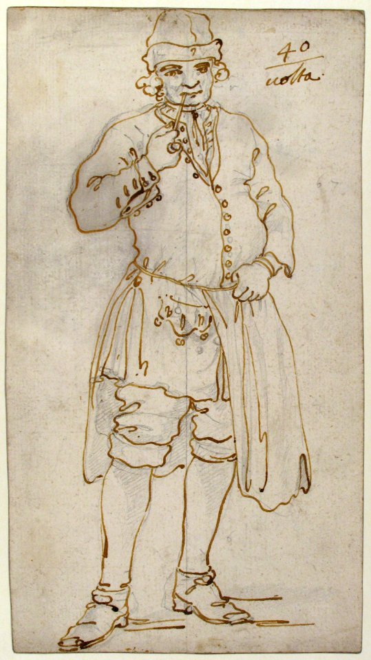Man Smoking a Pipe (recto); Standing Man and Two Studies of His Head (verso) MET 39.79 RECTO