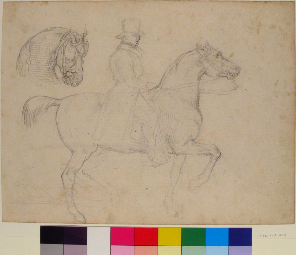 Man on Horseback, and Study of Horse's Head MET 1972.118.215
