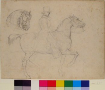 Man on Horseback, and Study of Horse's Head MET 1972.118.215