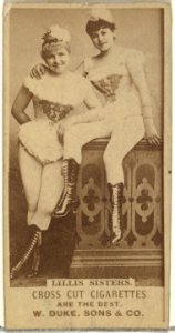 Lillis Sisters, from the Actors and Actresses series (N145-3) issued by Duke Sons & Co. to promote Cross Cut Cigarettes MET DP839791