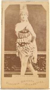 Lucette Haines, from the Actors and Actresses series (N45, Type 1) for Virginia Brights Cigarettes MET DP829528