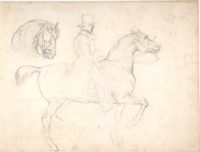 Man on Horseback, and Study of Horse's Head MET DP806433