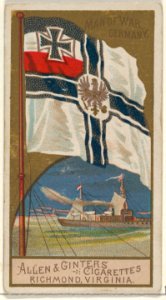 Man of War, Germany, from the Naval Flags series (N17) for Allen & Ginter Cigarettes Brands MET DP834914