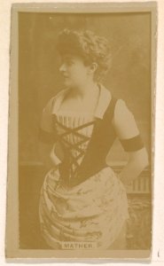 Margaret Mather, from the Actresses series (N245) issued by Kinney Brothers to promote Sweet Caporal Cigarettes MET DP859081