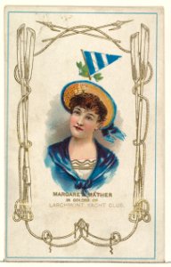 Margaret Mather in Colors of the Larchmont Yach Club, from the Yacht Colors of the World series (N140) issued by Duke Sons & Co. to promote Honest Long Cut Tobacco MET DP865750