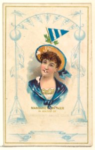 Margaret Mather in Colors of the Larchmont Yacht Club, from the Yacht Colors of the World series (N140) issued by Duke Sons & Co. to promote Honest Long Cut Tobacco MET DP865751