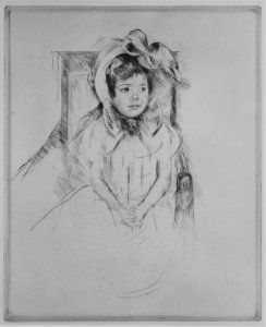 Margot Wearing a Large Bonnet, Seated in an Armchair MET MM17765
