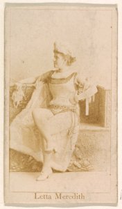 Letta Meredith, from the Actresses series (N245) issued by Kinney Brothers to promote Sweet Caporal Cigarettes MET DP859117