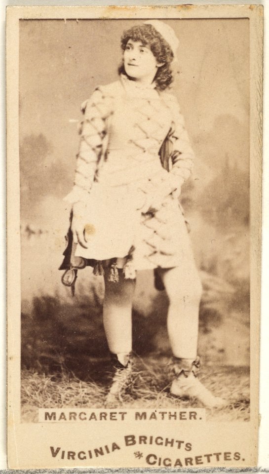 Margaret Mather, from the Actors and Actresses series (N45, Type 1) for Virginia Brights Cigarettes MET DP829636