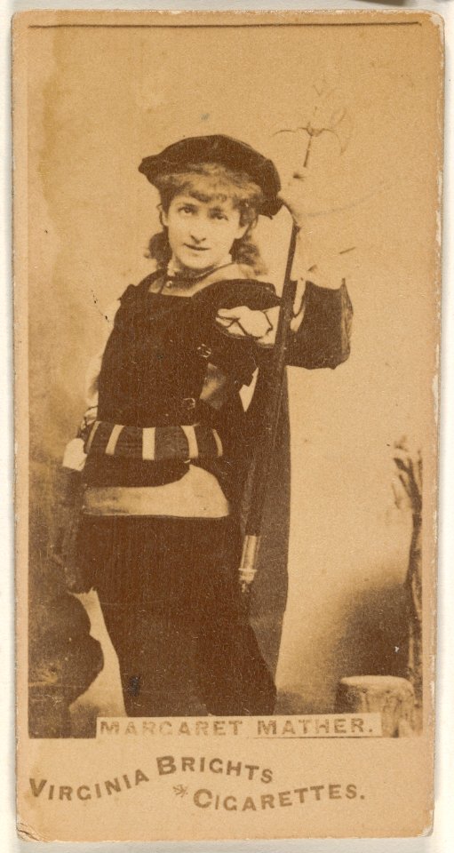 Margaret Mather, from the Actors and Actresses series (N45, Type 1) for Virginia Brights Cigarettes MET DP830578