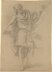 Man Pulling a Curtain Aside MET DP217840