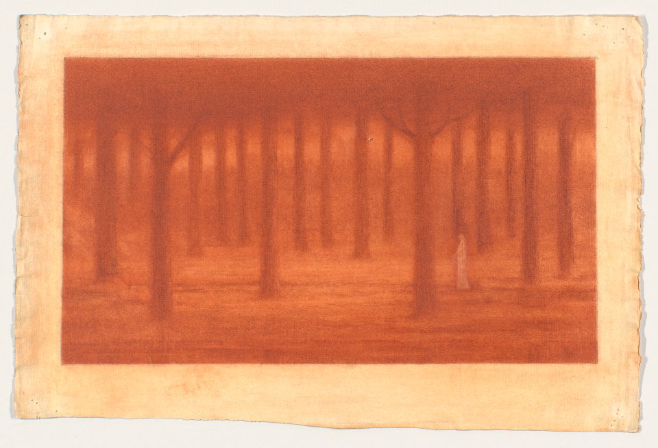 Lone Figure in a Forest, possibly a stage set design MET DP856504