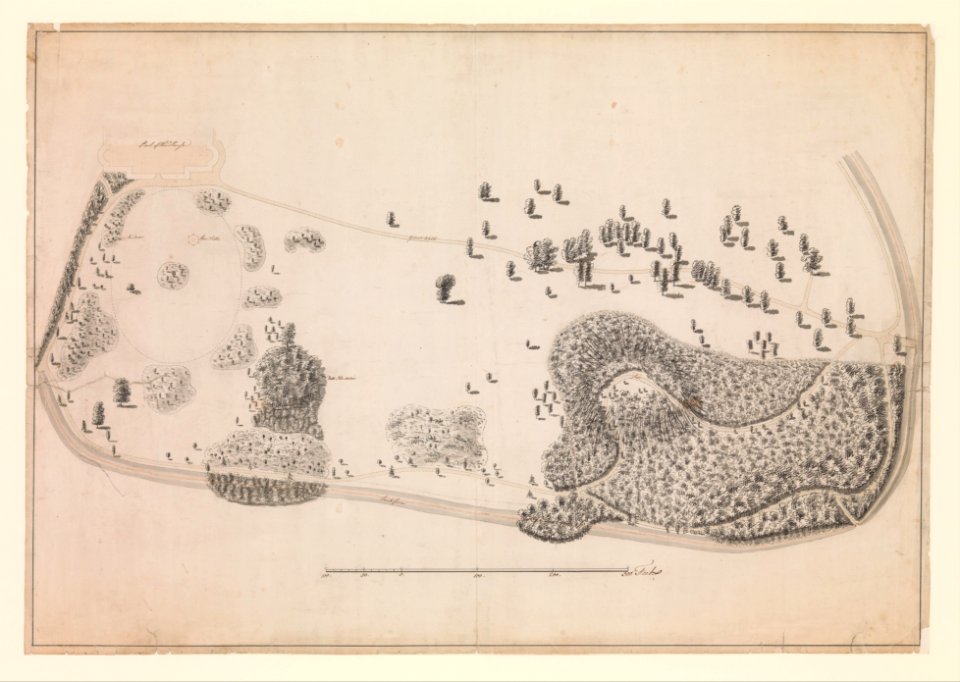 Luton Park, Bedfordshire, Plan for Planting South-East of the House MET DP339399