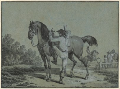 Man Mounting a Horse MET DP835388