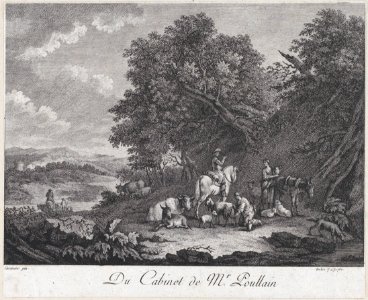 Man on Horseback Speaks to Two Shepherdess MET DP874675