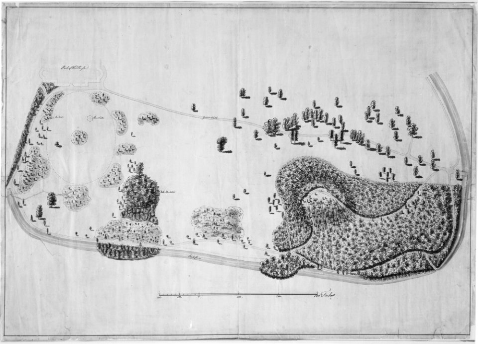 Luton Park, Bedfordshire, Plan for Planting South-East of the House MET MM48974