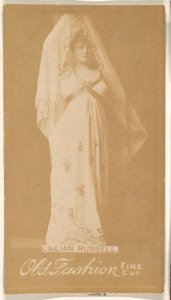 Lillian Russell, from the Actresses series (N664) promoting Old Fashion Fine Cut Tobacco MET DPB869744