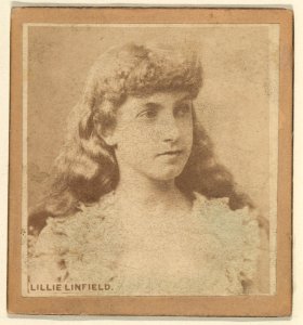 Lillie Linfield, from the Actresses series (N246), Type 2, issued by Kinney Brothers to promote Sporting Extra Cigarettes MET DP860071