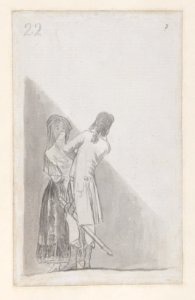 Maja and an officer; folio 22 (verso) from the Madrid Album 'B' Met DP888180