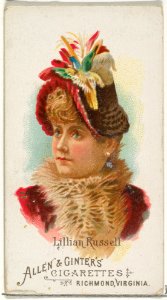 Lillian Russell, from World's Beauties, Series 1 (N26) for Allen & Ginter Cigarettes MET DP838116