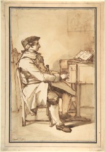 Man Seated at a Keyboard Instrument MET DP808432