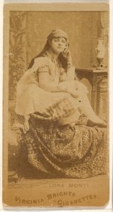 Lora Monti, from the Actors and Actresses series (N45, Type 1) for Virginia Brights Cigarettes MET DP830492
